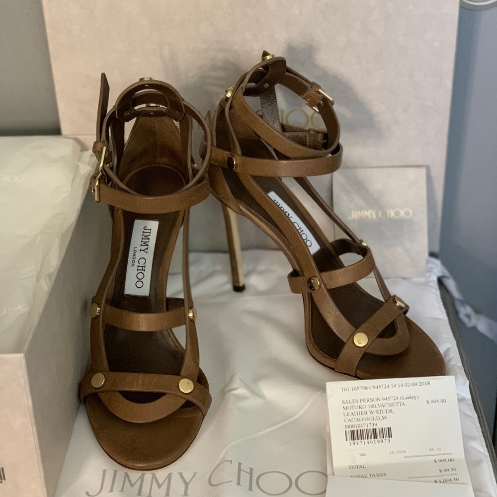 Jimmy Choo Motoko Studded Cage Sandals